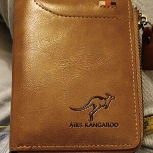 AIKS Brown Leather Wallet